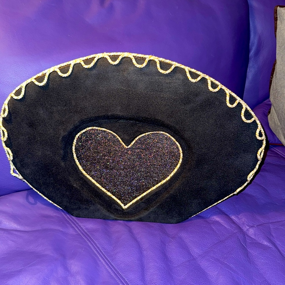 Picture Frame, Handmade, Sombrero, NEW, Black and  Gold (CL)